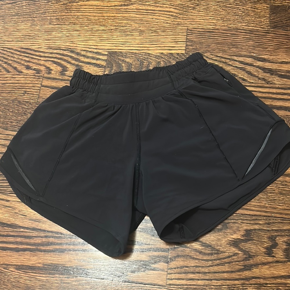 black Lululemon shorts